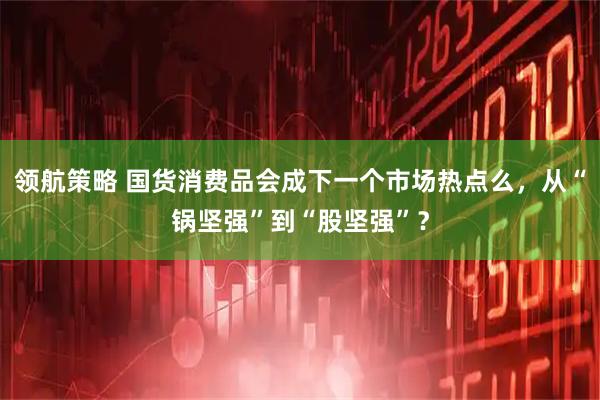 领航策略 国货消费品会成下一个市场热点么，从“锅坚强”到“股坚强”？